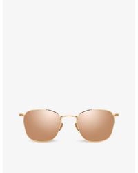 Linda Farrow - Simon Square-frame Titanium Sunglasses - Lyst
