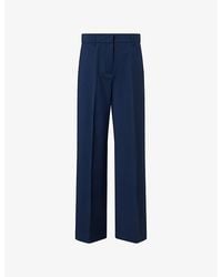 Weekend by Maxmara - Visivo Straight-Leg Wool Trousers - Lyst