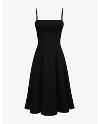House Of Cb - Dolly Square-Neck Stretch-Cotton Midi Dress - Lyst