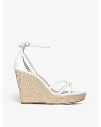 PAIGE - Tami Knot-Detail Leather Espadrille Wedge Sandals - Lyst
