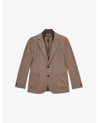 Reiss - Patch Gilet-Insert Regular-Fit Woven Blazer - Lyst