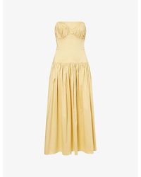TOVE - Lauryn Strapless Stretch-Cotton Midi Dress - Lyst