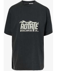 ROTATE SUNDAY - Enzyme Graphic-print Organic Cotton-jersey T-shirt X - Lyst