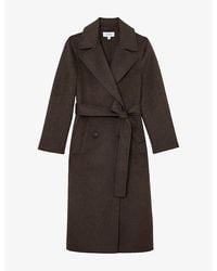 Reiss - Rene Double-Breasted Wool-Blend Coat - Lyst