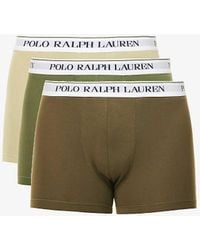 Polo Ralph Lauren - Pack Of Three Logo-embroidered Stretch-cotton Trunks Xx - Lyst