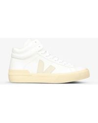 Veja - Minotaur Logo-embroidered Leather High-top Trainers - Lyst