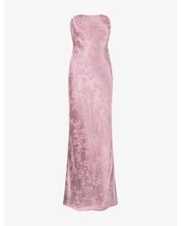 OMNES - Amdra Strapless Jacquard Satin Maxi Dress - Lyst