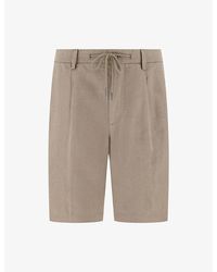 BOGGI - Drawcord Linen Bermuda Shorts - Lyst