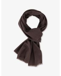 BOGGI - Frayed-Trim Wool And Silk Scarf - Lyst