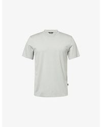 7 For All Mankind - Relaxed-Fit Crew-Neck Cotton-Blend T-Shirt - Lyst