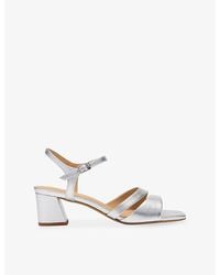 Whistles - Cut-Out Heeled Leather Sandals - Lyst