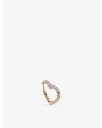 Kismet by Milka - Sweetheart 0.15Ct Diamond Hoop Earring - Lyst