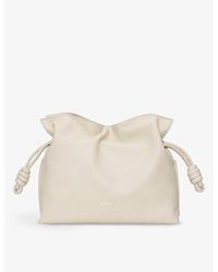Loewe - Flamenco Logo-embossed Knotted Leather Clutch Bag - Lyst