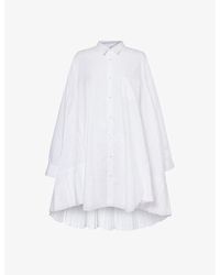 Junya Watanabe - Oversized Batwing-sleeve Poplin Shirt - Lyst