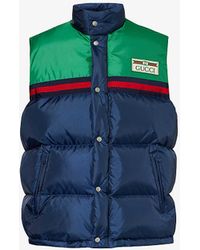 Gucci - Brand-patch Funnel-neck Shell-down Gilet - Lyst