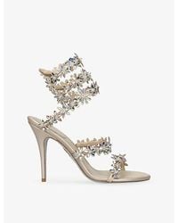 Rene Caovilla - Jewelled Floral Heeled Sandals 100 - Lyst