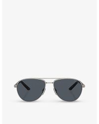 Prada - Pr A54s Pilot-frame Metal Sunglasses - Lyst