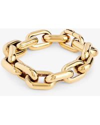 Alexander McQueen - Logo-engraved Brass Bracelet - Lyst