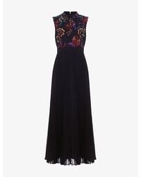 Phase Eight - Petite Lela Floral-Sequin Woven Maxi Dress - Lyst
