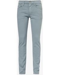 PAIGE - Federal Brand-patch Straight-leg Mid-rise Stretch-woven Jeans - Lyst