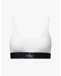 Calvin Klein - Graphic Monogram Microfibre Stretch Bralette - Lyst