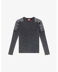 DIESEL - K-Martin Ribbed-Knit Cotton Jumper - Lyst