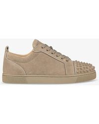 Christian Louboutin - Louis Junior Spikes Orlato Leather Low-top Trainers - Lyst