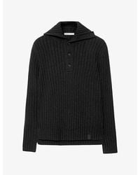 AllSaints - Liev Funnel-Neck Wool-Blend Jumper - Lyst