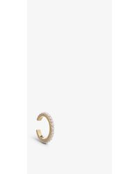 Rachel Jackson Eternity 22ct Yellow Gold-plated Sterling Silver And Pearl Ear Cuff - Metallic