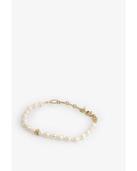 Anni Lu - Stellar 18ct Yellow -plated Brass, Glass Bead And Freshwater Pearl Bracelet - Lyst
