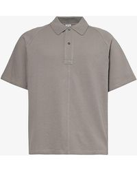 Loewe - Logo-embroidered Cotton Polo Shirt - Lyst