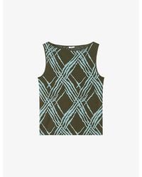 JOSEPH - Aouda Knitted Cotton-Blend Top - Lyst