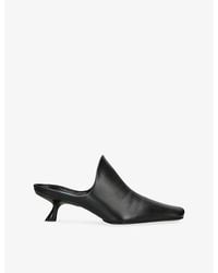 Loewe - Emily 45 Leather Heeled Mules - Lyst
