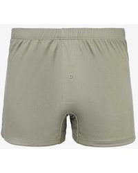 Zimmerli of Switzerland - Sea Island Mid-rise Branded-waistband Stretch-jersey Boxers X - Lyst