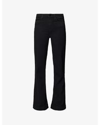 PAIGE - Leenah Ankle Straight-Leg Mid-Rise Stretch-Denim Jeans - Lyst