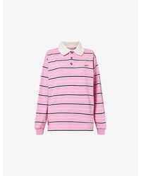 Damson Madder - Remie Striped Cotton-Jersey Rugby Shirt - Lyst