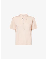 Maison Margiela - Short-Sleeve Logo-Embroidered Stretch-Woven Polo Shirt - Lyst