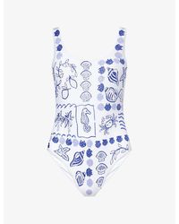 Oceanus - Marie Sea Beaded Swimsuit - Lyst