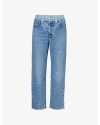 Levi's - 501 Cropped Straight-leg High-rise Denim Jeans - Lyst