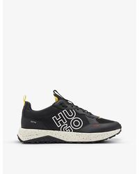 HUGO - Logo-embroidered Low-top Woven Trainers - Lyst