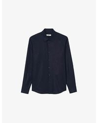 Sandro - Classic-Collar Slim-Fit Stretch Cotton-Blend Shirt - Lyst