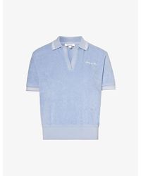 Sporty & Rich - Terry Brand-embroidered Cotton Polo Shirt X - Lyst