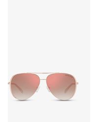 Michael Kors - Mk1101b Chelsea Rhinestone-embellished Aviator Sunglasses - Lyst