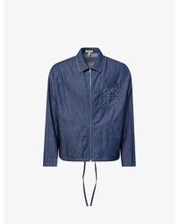 Loewe - Anagram-Embroidered Denim Jacket - Lyst