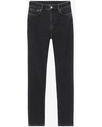 Claudie Pierlot - Power Brand-patch Skinny Mid-rise Stretch-denim Jeans - Lyst