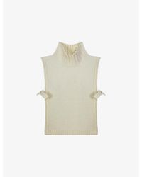Soeur - Or High-Neck Sleeveless Wool Jumper - Lyst