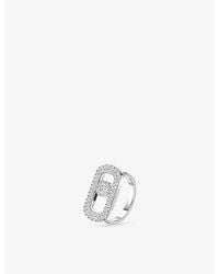 Messika - So Move Pavé 18Ct And 0.6Ct Diamond Ring - Lyst