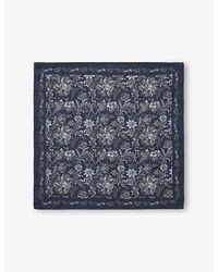 Eton - Floral-Print Silk Pocket Square - Lyst
