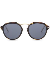 dior eclat notched mirrored sunglasses