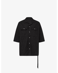 Rick Owens - Magnum Tommy Short-Sleeve Cotton Shirt - Lyst